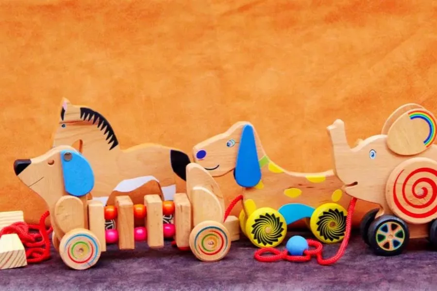 Classic Wooden Pull-Along And Push Toys