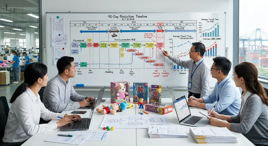 Map the 90-Day Reverse Production Calendar