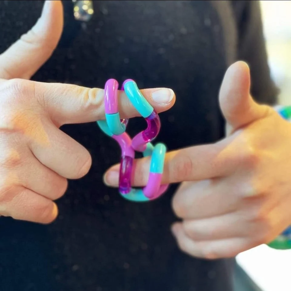 Corporate team with branded stress ball fidget toys