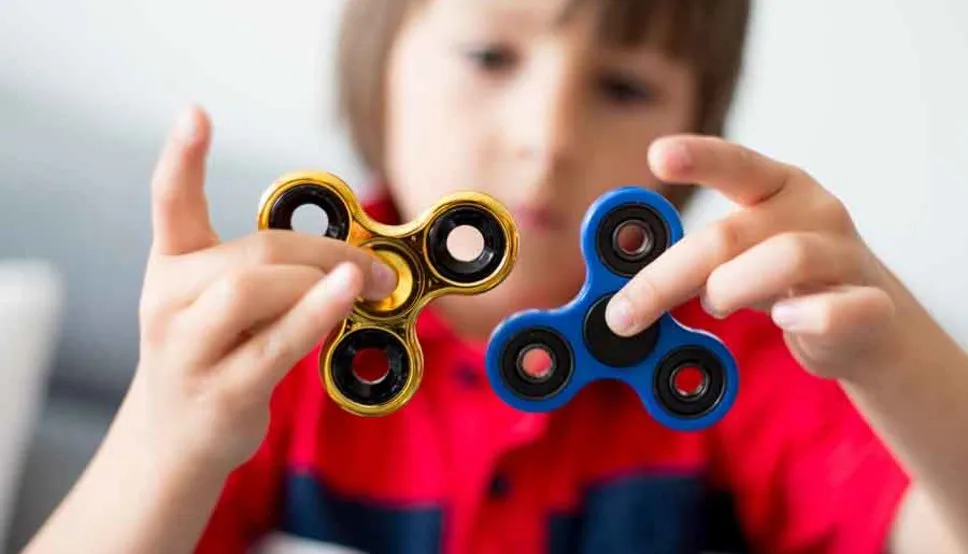 Packaged custom fidget toy sets ready for retail display
