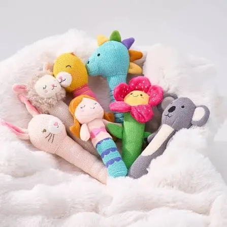 Knit Baby Toys & Rattles — custom knitting toys manufacturing by LeelineToys