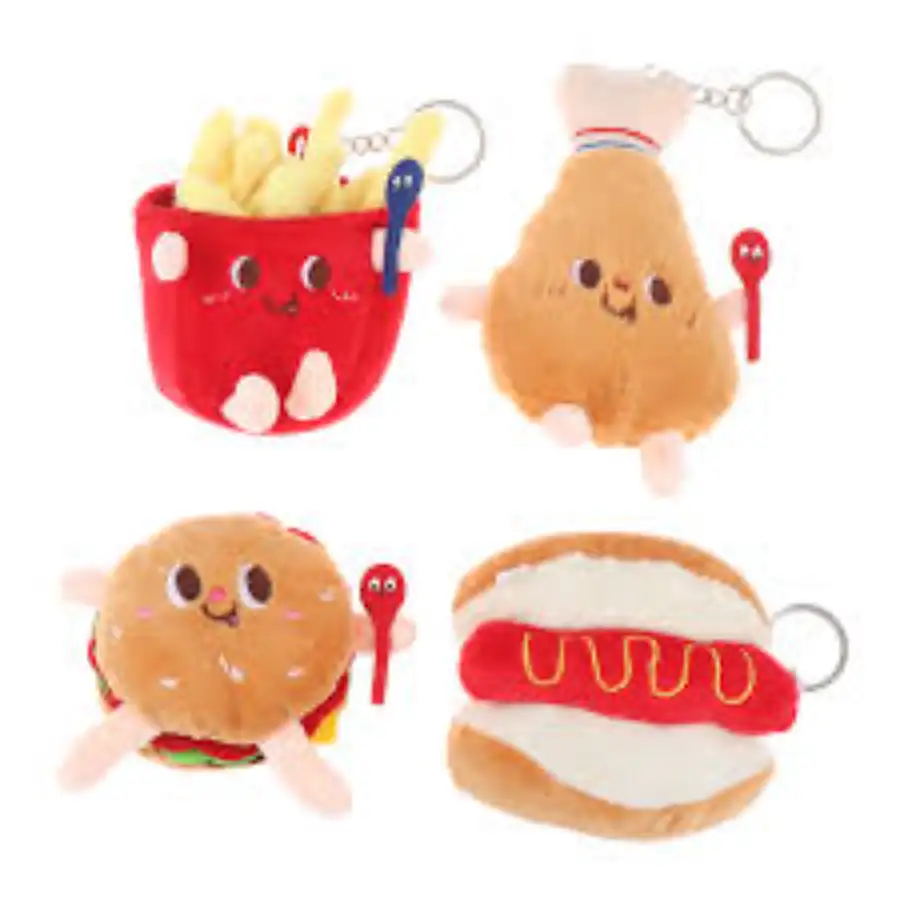 Custom Food Shape Keychains — custom plush keychain by LeelineToys
