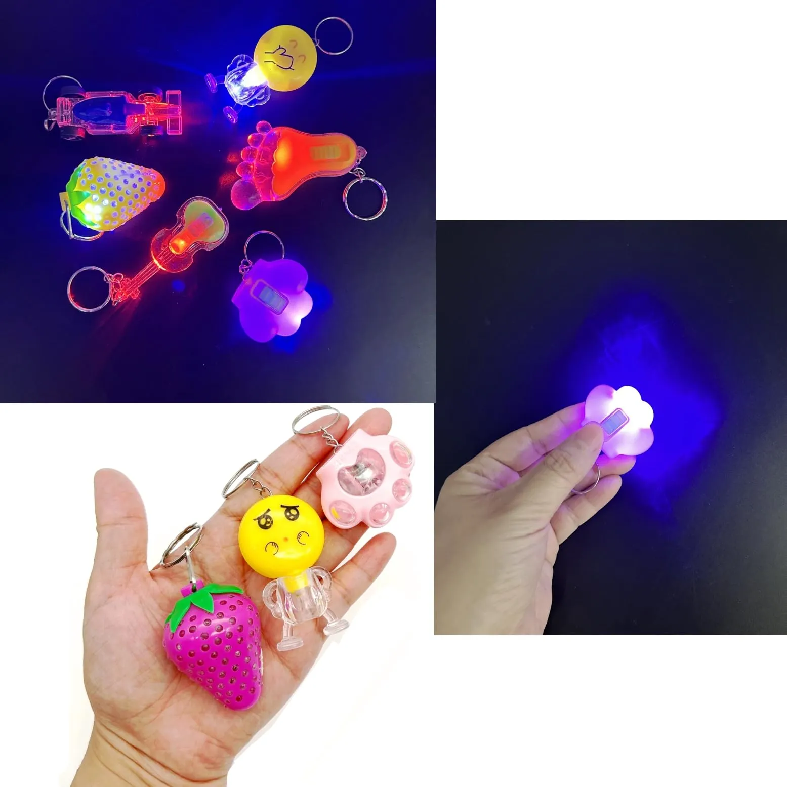LED Light-Up Keychains — custom plush keychain by LeelineToys