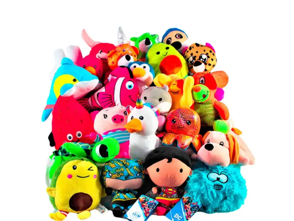 Plush toy production detail — stitching closeup