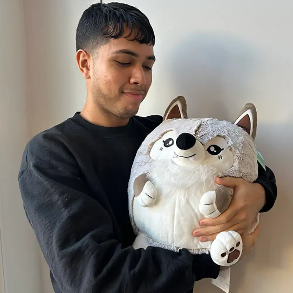 Brand owner with their plush toy