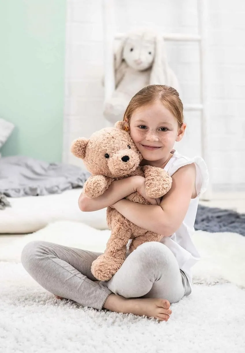Happy brand owner with plush product
