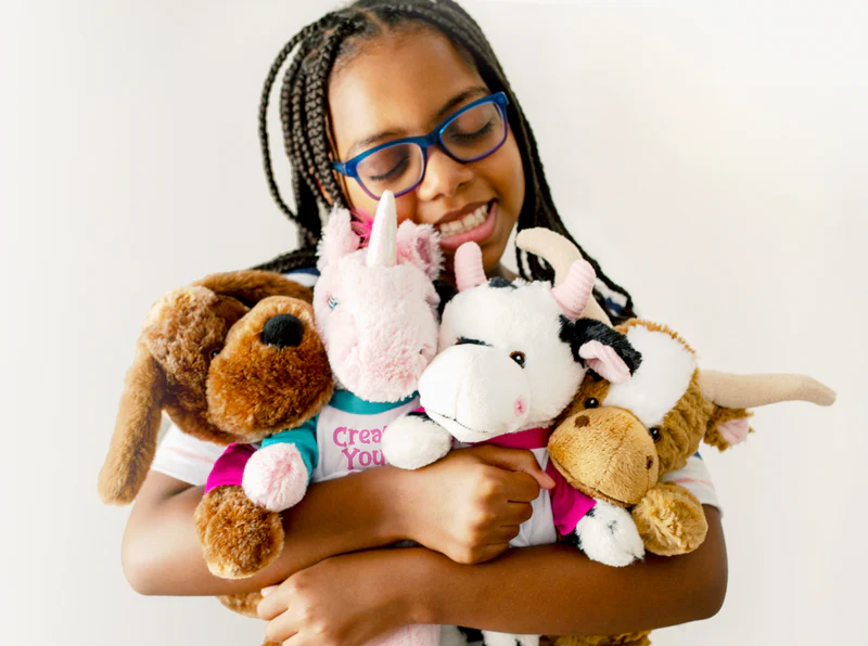 Client with custom plush product