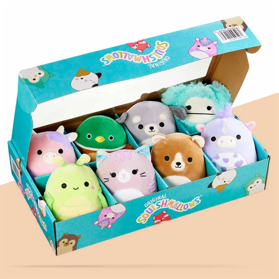 Custom plush toy with branded gift box packaging