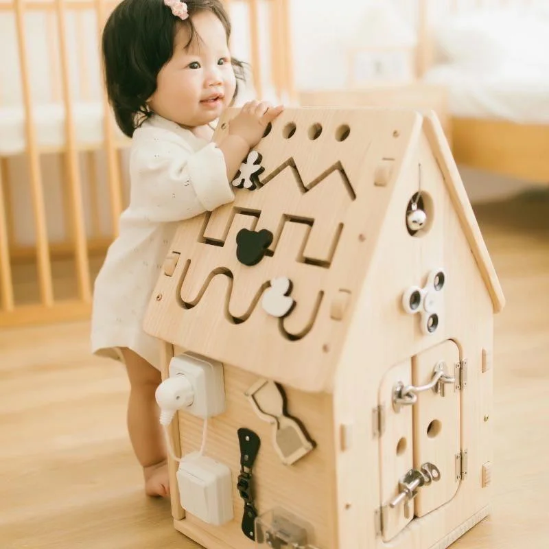 Client unboxing educational toy samples from LeelineToys