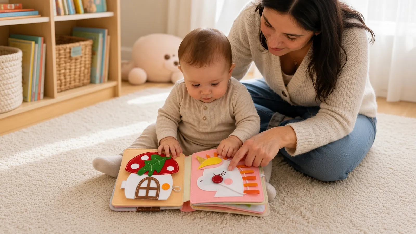 Custom felt busy book for toddlers — personalized Montessori felt busy book by LeelineToys