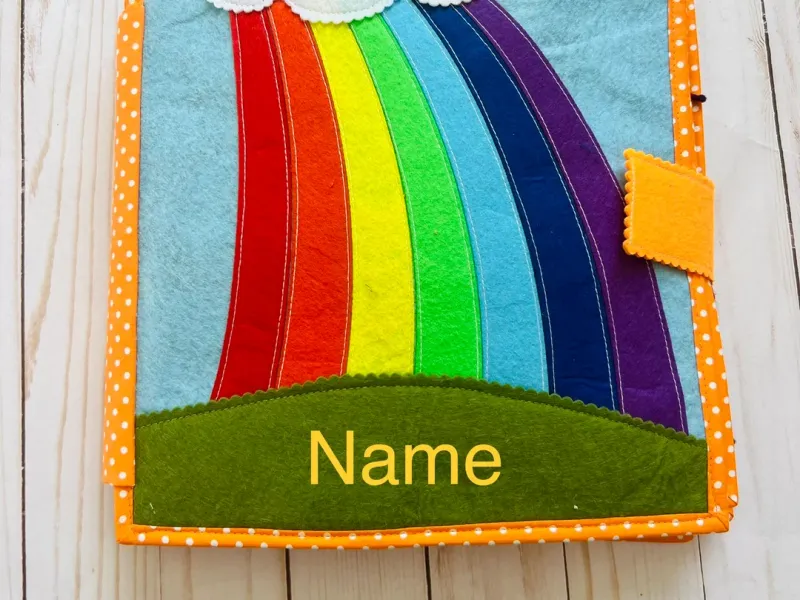 Personalized Name Busy Book — custom felt busy book manufacturing by LeelineToys