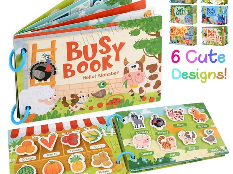 Velcro Activity Busy Book — custom felt busy book manufacturing by LeelineToys