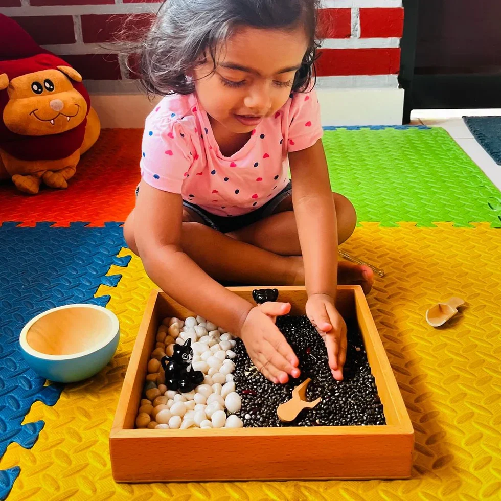 Multi-texture tactile sensory board with varied surface patterns