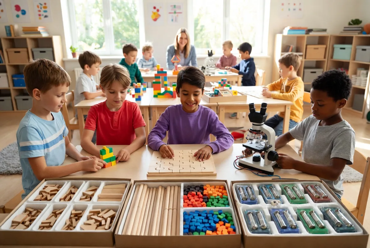 STEM learning tools and classroom materials in use at a K-12 school