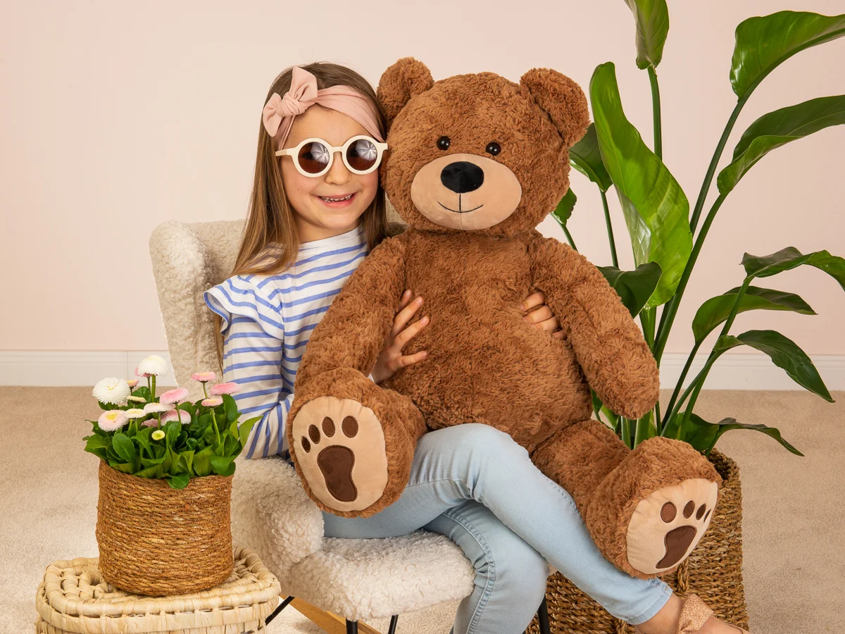 Mother's Day personalized teddy bear collection in retail display