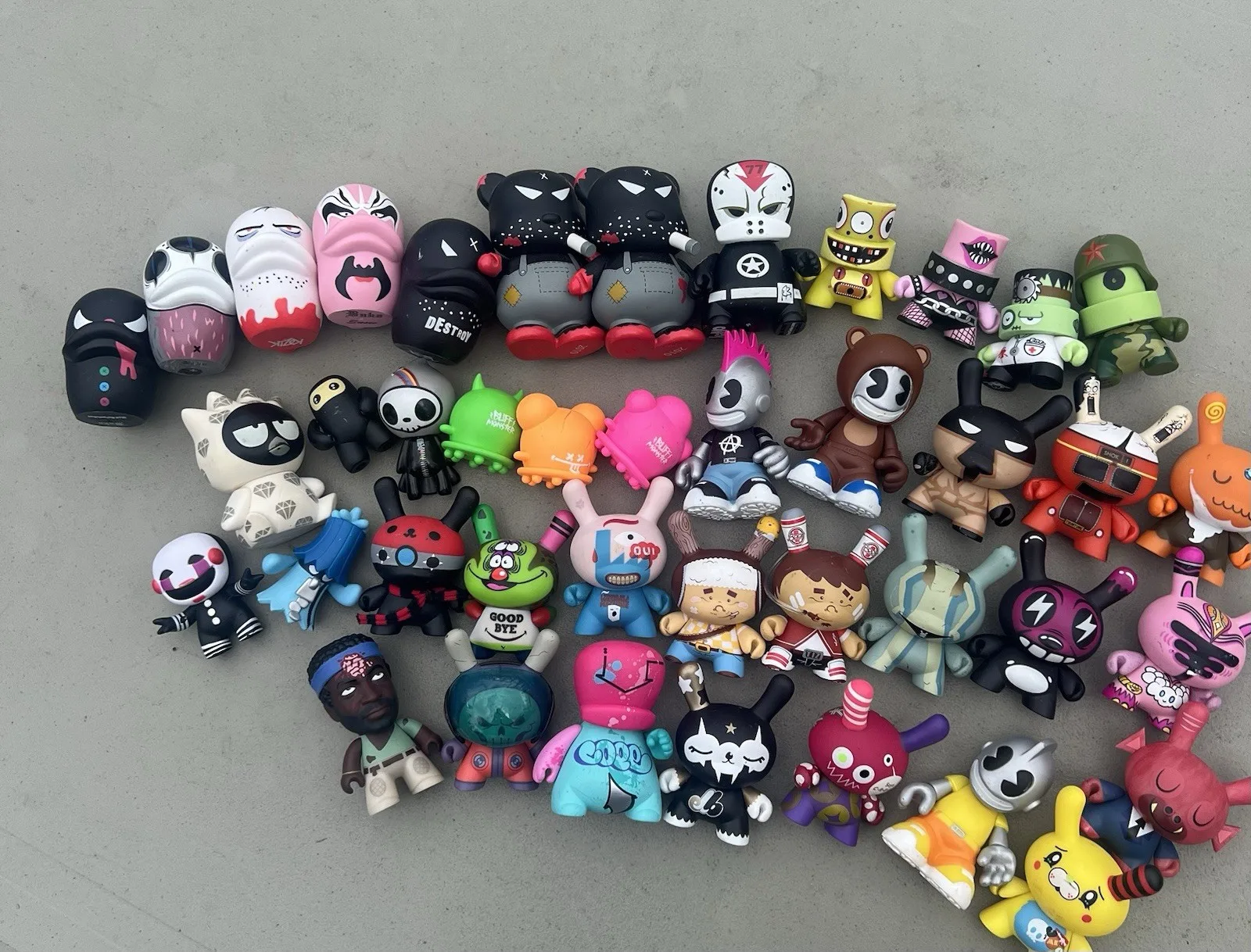 Custom sofubi designer toy with hand-painted gradient finish